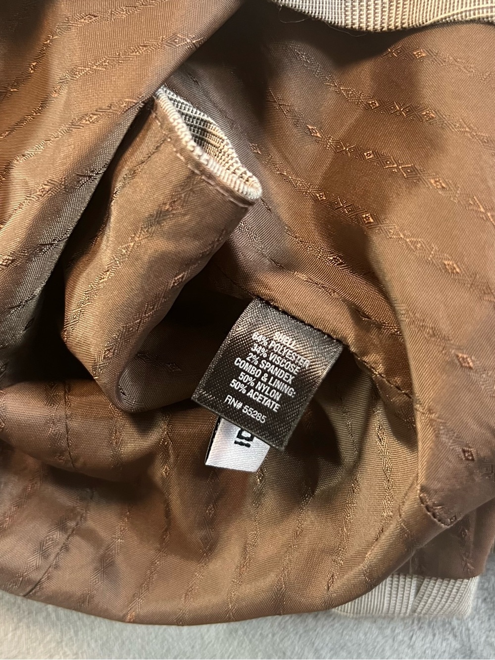 Express brown patterned lining jacket - Picture 8 of 8
